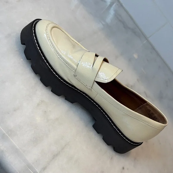 Franco Sarto Patent Leather Chuncky Loafers - Picture 8 of 14